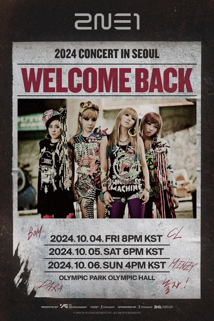 2NE1 콘서트 포스터/사진=YG엔터