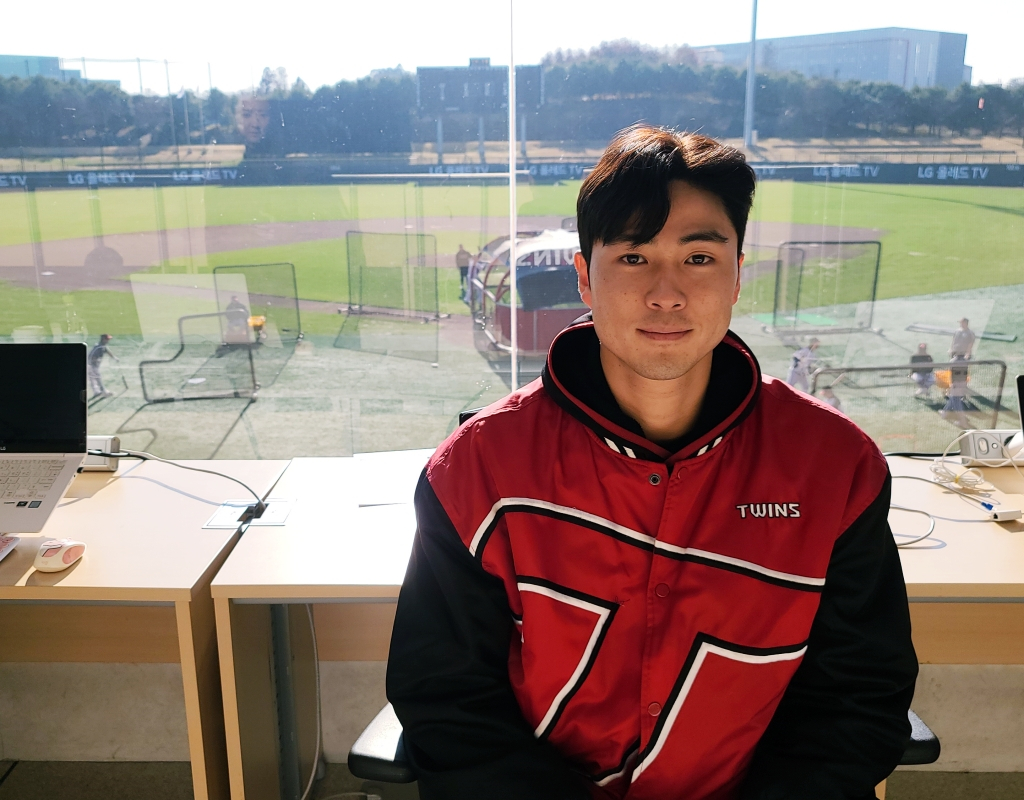 22일 경기도 이천 LG 챔피언스파크에서 만난 LG 백승현. /사진=김우종 기자
