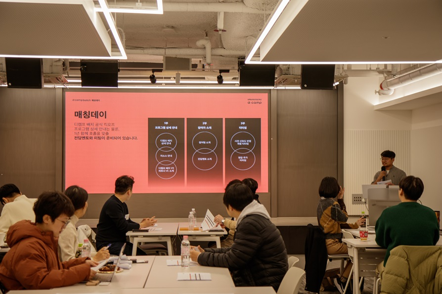 디캠프 배치 1기 오리엔테이션 현장 /사진제공=은행권청년창업재단