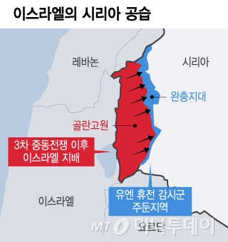 이스라엘의 시리아 공습/그래픽=윤선정