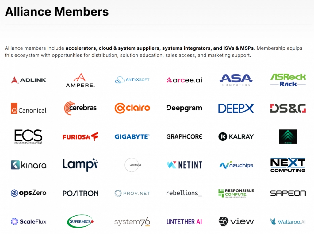 AI 플랫폼 얼라이언스 회원 기업 명단/사진제공=디에스앤지