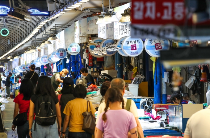 ▲제주시 동문시장 전경/사진=뉴시스