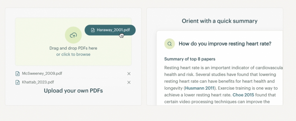 엘리싯의 AI가 PDF 문서를 요약하는 화면/사진=엘리싯 홈페이지