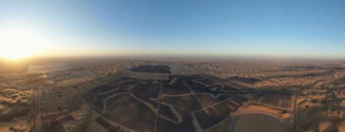 중국 네이멍구 태양광 발전 기지 항공사진 /사진=네이멍구자치구 정부 홈페이지