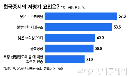 한국증시의 저평가 요인은/그래픽=이지혜