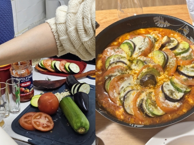 지난 25일 박모씨는 집에서 친구와 라따뚜이를 요리해 먹으며 크리스마스를 보냈다./사진=독자제공