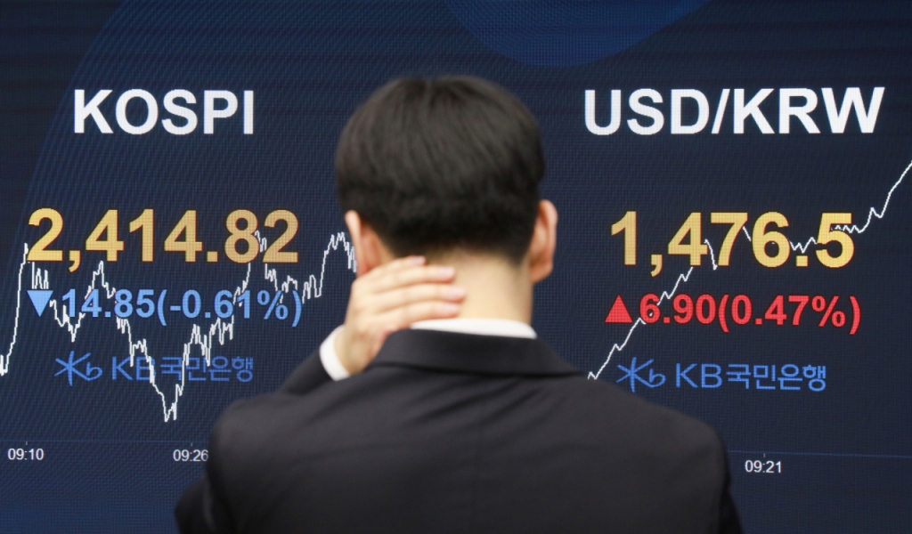 지난 27일 서울 여의도 KB국민은행 딜링룸 모습 /사진제공=KB국민은행