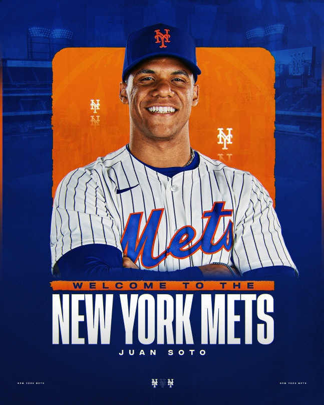 뉴욕 메츠가 후안 소토의 영입 소식을 밝혔다. /사진=뉴욕 메츠 공식 SNS 갈무리
