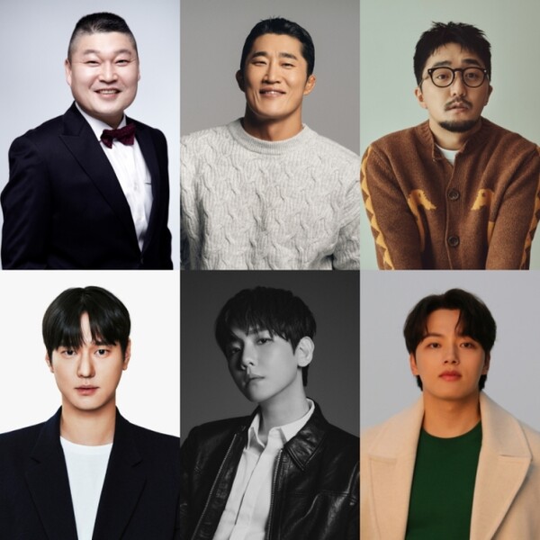 (왼쪽 위부터 시계방향) 강호동, 김동현, 유병재, 여진구, 백현, 고경표/사진=각 소속사