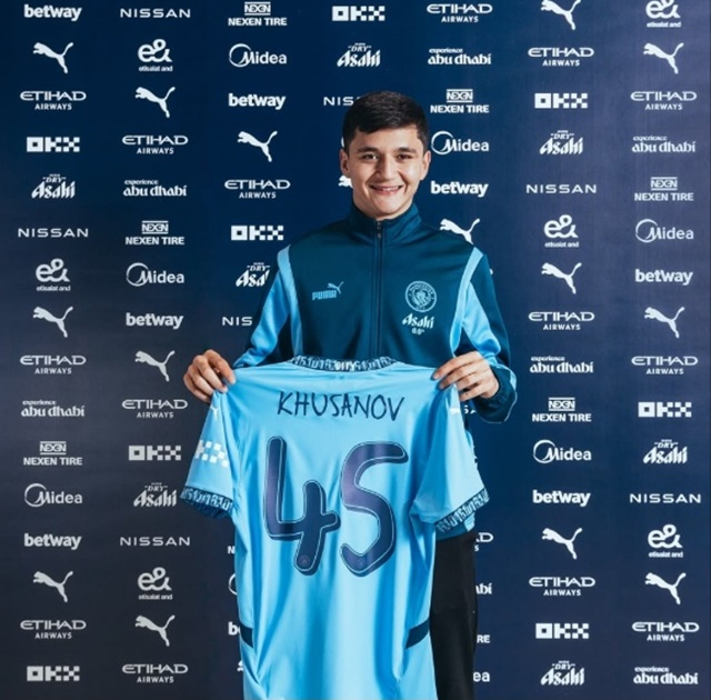 압두코디르 후사노프. /사진=맨시티 SNS