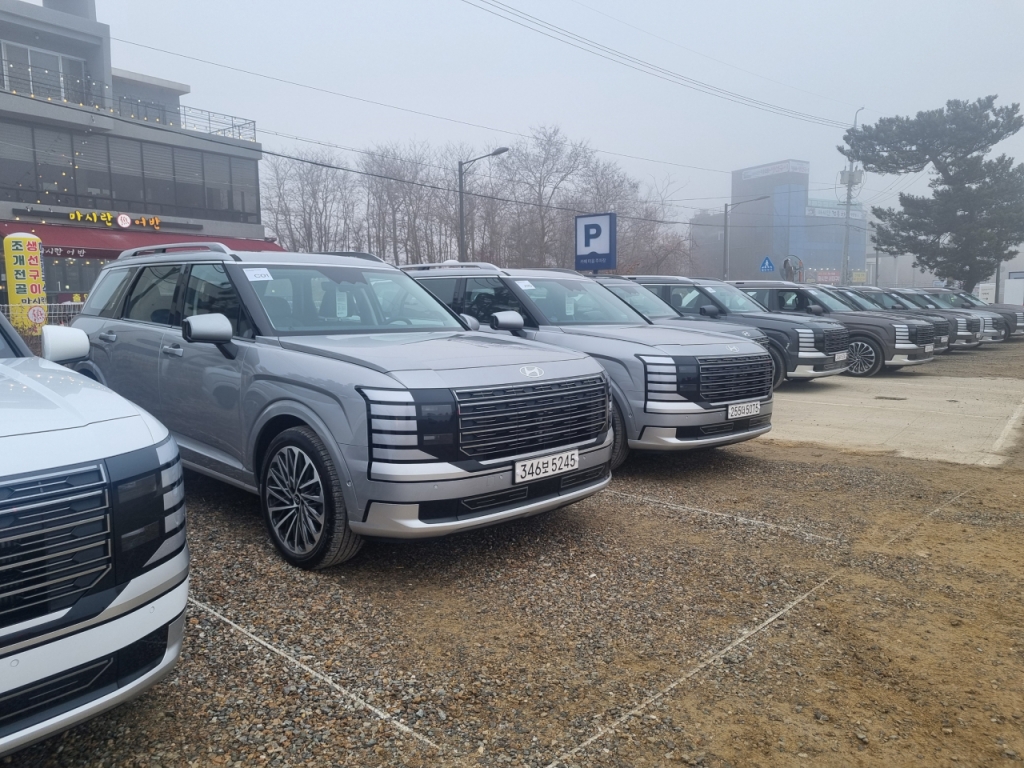 현대차 대형 SUV '디 올 뉴 팰리세이드' 2.5 가솔린 터보 7인승 모델. /사진=강주헌 기자