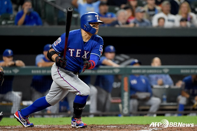 텍사스 레인저스 시절 추신수. /AFPBBNews=뉴스1