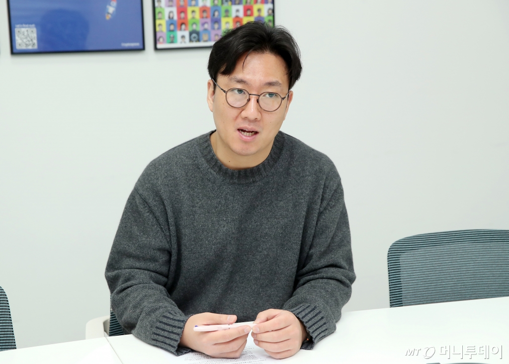 오세진 DAXA(디지털자산거래소 공동협의체) 의장(코빗 대표) 인터뷰 /사진=김휘선 기자 hwijpg@