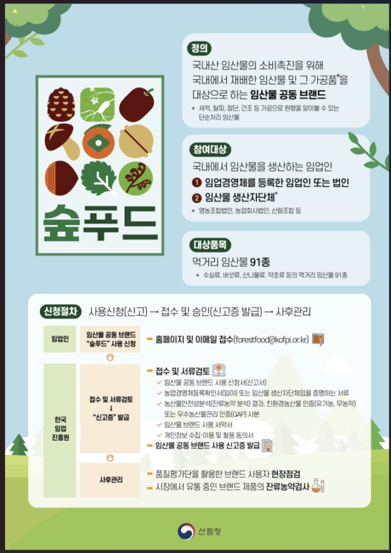산림청 숲푸드 인포그래픽. /사진제공=산림청