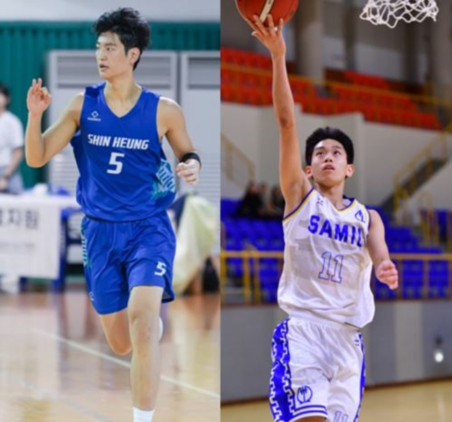 제25회 김현준 장학금의 주인공인 청주신흥고 김재원(왼쪽)과 삼일고 양우혁. /사진=서울 삼성 제공