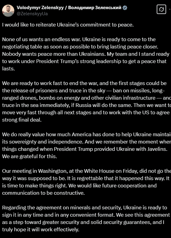 /사진=볼로디미르 젤렌스키 우크라이나 대통령 X