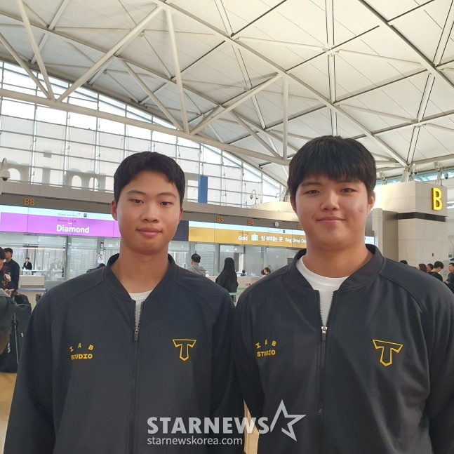 KIA 신인 박재현(왼쪽)과 김태형. /사진=김동윤 기자