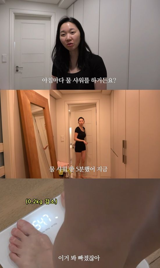 모델 겸 배우 장윤주가 지난 9일 유튜브 채널 '윤쥬르 장윤주'에 올라온 영상 속에서 다이어트 비법을 공개했다./사진=유튜브 채널 윤쥬르 장윤주 영상