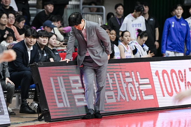 삼성생명 하상윤 감독. /사진=WKBL 제공