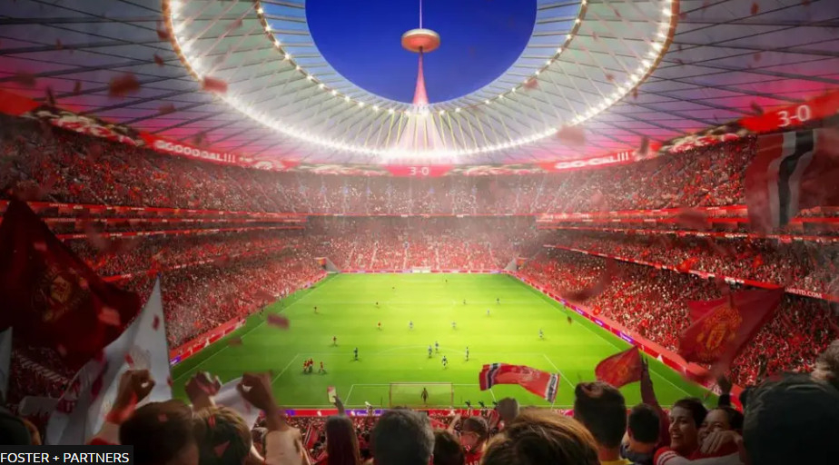 맨유 새 홈구장 조감도. /사진=BBC 갈무리