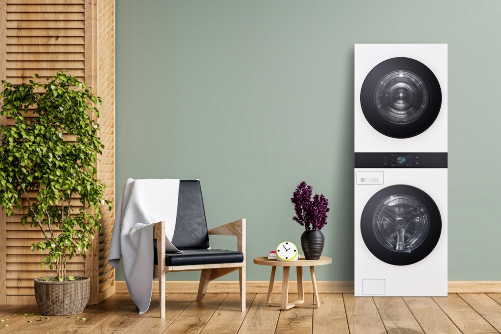 LG전자가 핵심 부품에 인공지능(AI)을 접목한 'LG 트롬 AI 워시타워'를 출시한다. /사진제공=LG전자