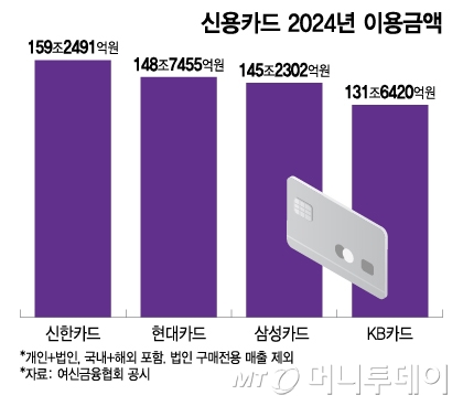 신용카드 2024년 이용금액/그래픽=이지혜