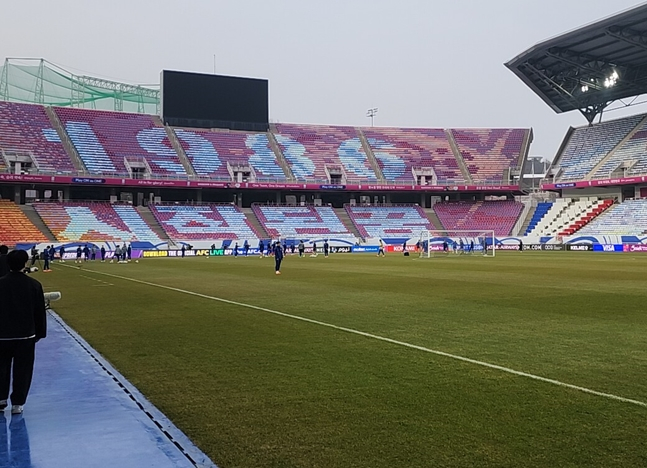 미리 준비된 카드섹션. /사진=박수진 기자