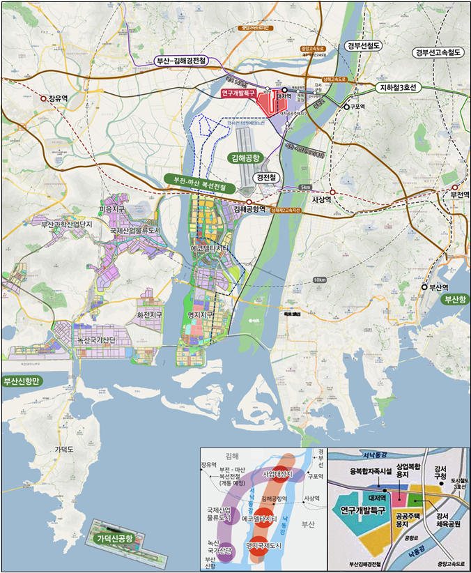 부산 대저 연구개발특구 위치도./제공=부산시