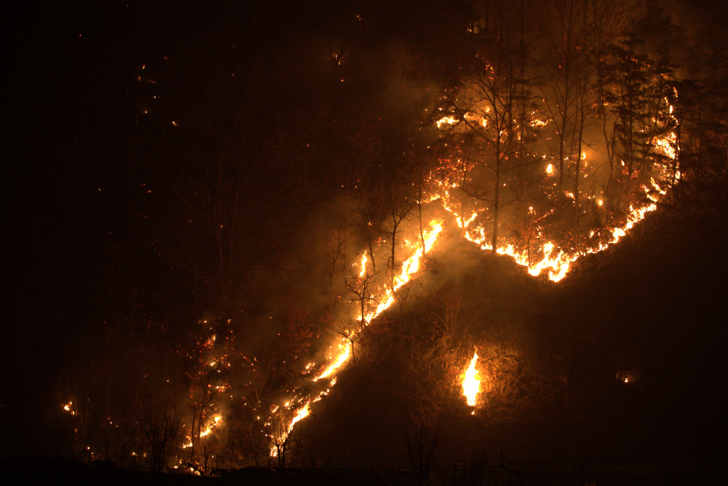 26일 오전 경북 안동시 남선면에 경북 의성발 산불이 확산하고 있다. /사진=뉴스1 /사진=(안동=뉴스1) 신성훈 기자