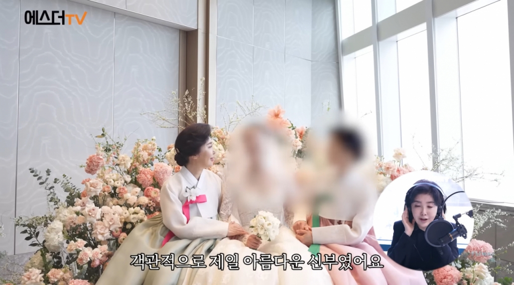의사 겸 사업가 여에스더가 결혼식 당시 며느리의 모습에 "객관적으로 제일 아름다운 신부였다"고 칭찬하며 애정을 드러냈다. /사진=유튜브 채널 '여에스더의 에스더TV' 영상 
