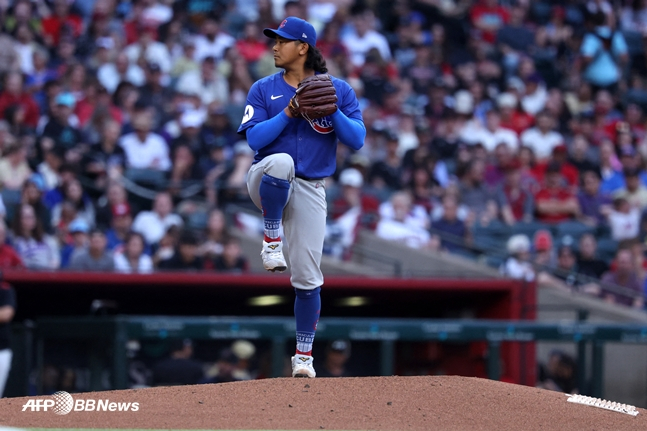 이마나가가 30일 애리조나전에 선발 등판한 모습. /AFPBBNews=뉴스1