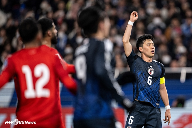 일본 대표팀에서 주장을 맡고 있는 엔도. /AFPBBNews=뉴스1
