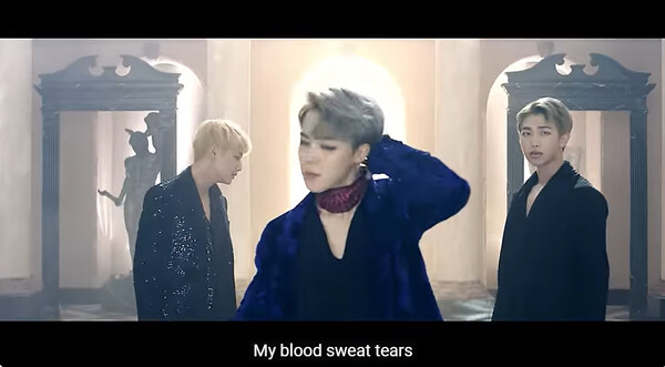 사진출처=방탄소년단 '피땀눈물' 뮤직비디오 영상 캡처