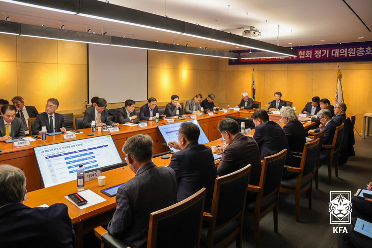 대한축구협회 대의원총회 중. /사진=대한축구협회(KFA) 제공