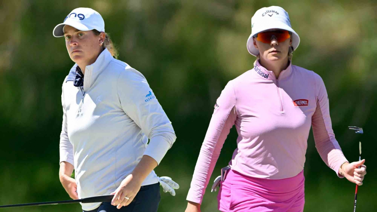 코글린(왼쪽)과 삭스트롬. /사진=LPGA 공식 홈페이지