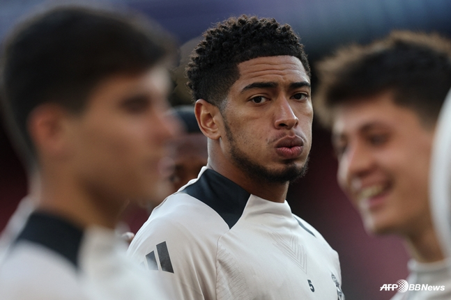 아스널전을 앞두고 훈련하는 벨링엄. /AFPBBNews=뉴스1