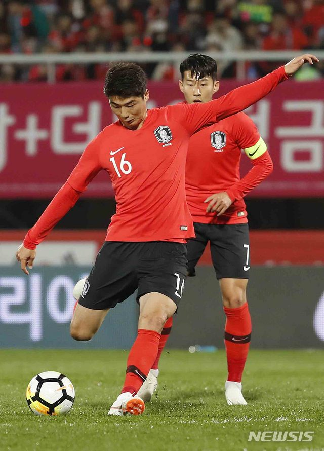 한국 축구대표팀 시절 기성용의 모습. /사진=뉴시스