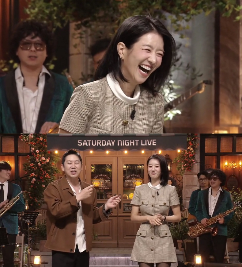 배우 서예지가 자신의 과거 논란을 희화화했다. /사진=쿠팡플레이 'SNL 코리아' 시즌7 방송 화면