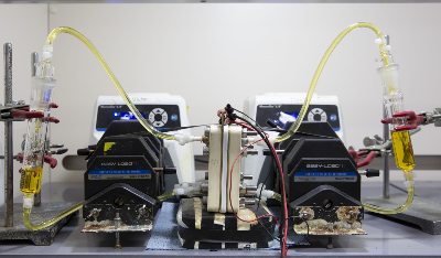 연구팀은 아연-폴리요오드 흐름전지에 기술을 적용했다. 사진은 아연-폴리요오드 흐름전지.  /사진=한국에너지기술연구원