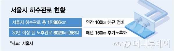 서울시 하수관로 현황/그래픽=김다나