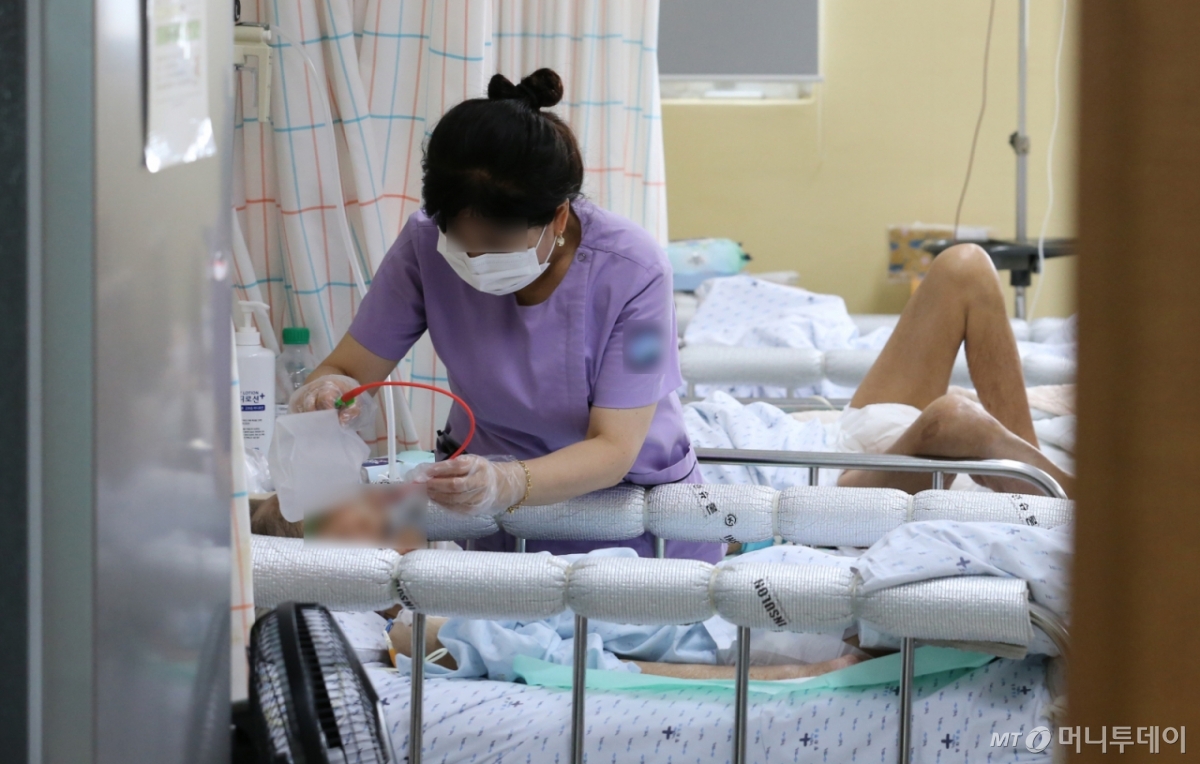 (대전=뉴스1) 김기태 기자 = PA(진료지원) 간호사의 의료 행위를 법으로 보호하는 안을 골자로하는 간호법이 여야 합의로 국회 본회의를 통과한 가운데 28일 대전 중구의 한 병원에서 간호사들이 환자를 돌보고 있다. 2024.8.28/뉴스1  Copyright © 뉴스1. All rights reserved. 무단 전재 및 재배포,  AI학습 이용 금지. /사진=(대전=뉴스1) 김기태 기자