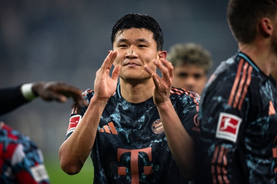 독일 묀헨글라트바흐의 보루시아 파르크에서 열린 2024~2025시즌 독일 분데스리가 16라운드 경기가 끝난 뒤 김민재. /사진=바이에른 뮌헨 공식 사회관계망서비스(SNS)