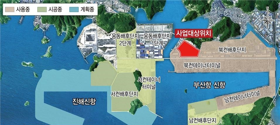 부산진해경제자유구역 신항배후지 븍측지구 위치도./제공=부산진해경제자유구역청