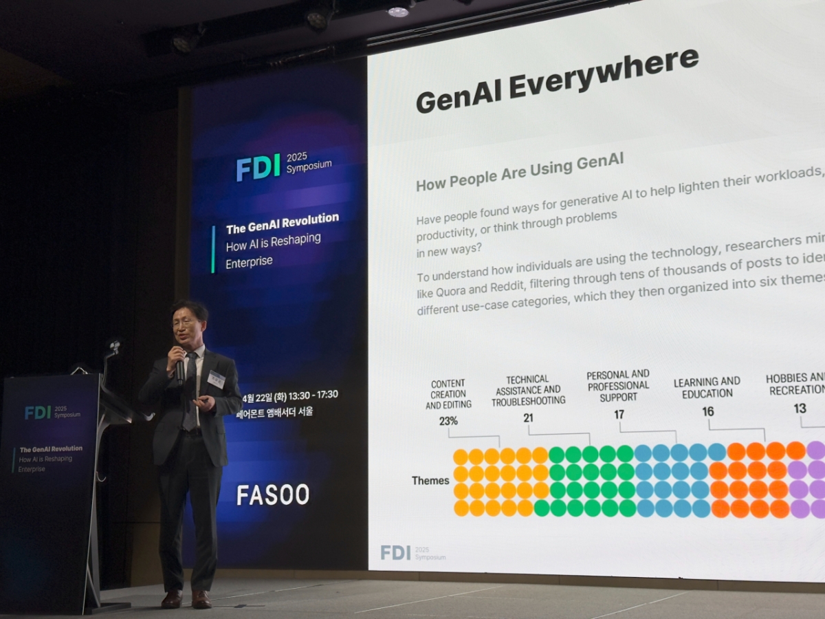 조규곤 파수 대표는 22일 서울 여의도 페어몬트 앰배서더 호텔에서 열린 자사 연례행사 'FDI 2025 심포지움'에서 발언하고 있다./사진=성시호 기자 shsung@