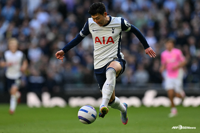 경기에 집중하는 손흥민. /AFPBBNews=뉴스1