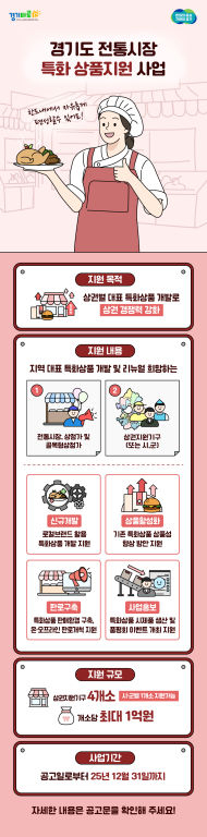 전통시장 특화 상품 지원사업 포스터./사진제공=경상원
