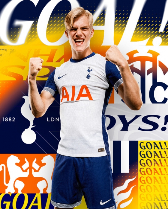 베리발이 지난 1월  9일(한국시각) 영국 런던의 토트넘 핫스퍼 스타디움에서 열린 토트넘 대 리버풀의 '2024~2025시즌 잉글랜드 카라바오컵' 준결승 1차전에서 결승골을 터트렸다. /사진=토트넘 공식 SNS 갈무리