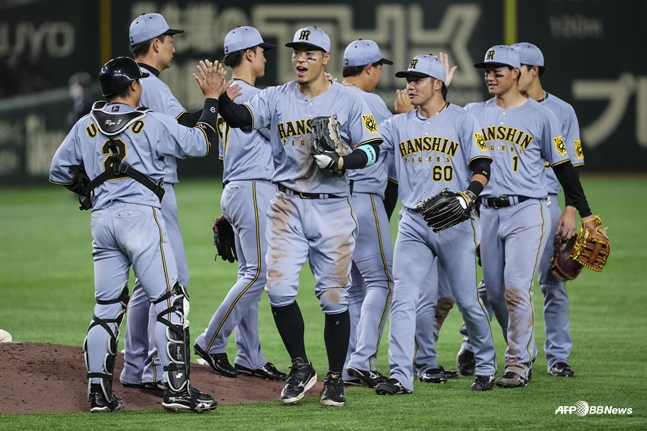 한신 선수들. /AFPBBNews=뉴스1