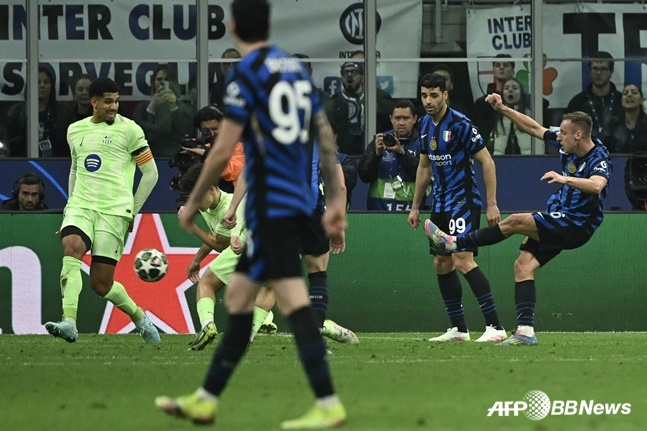 바르셀로나와 인터밀란의 경기 장면. /AFPBBNews=뉴스1