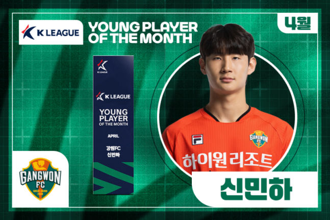 강원FC 수비수 신민하. /사진=한국프로축구연맹 제공